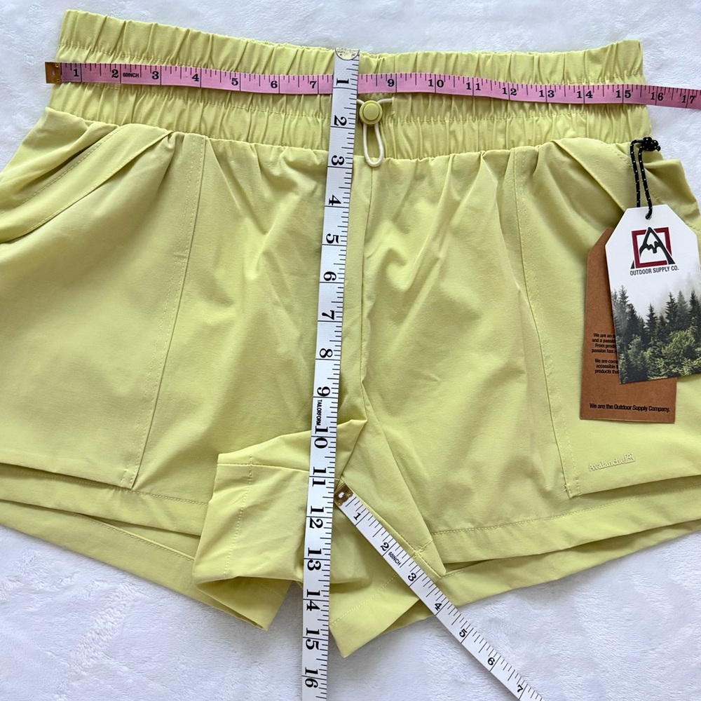 AVALANCHE Lime Green High Waisted Performance Shorts--NWT--M - Picture 15 of 15